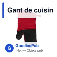 Gant de cuisine personnalisable avec logo - modèle MTIF83 - Miniature 3