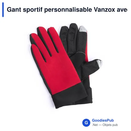 Gant sportif personnalisable Vanzox avec fonction tactileavec logo
