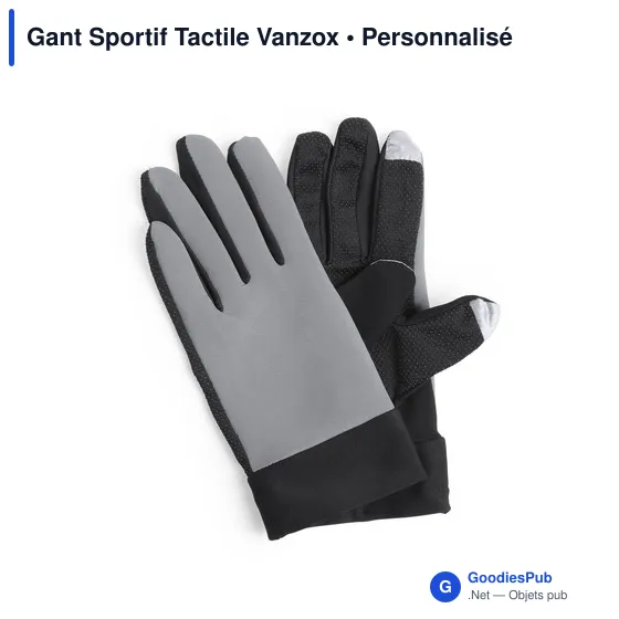 Gant sportif personnalisable Vanzox avec fonction tactileavec logo - Image 2