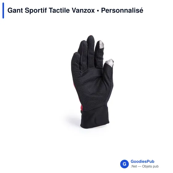 Gant sportif personnalisable Vanzox avec fonction tactileavec logo - Image 12
