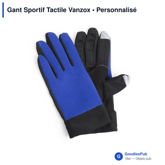 Gant sportif personnalisable Vanzox avec fonction tactileavec logo - Image 9