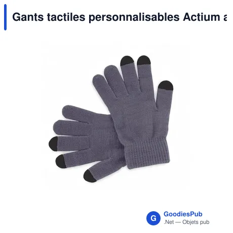 Gants tactiles personnalisables Actium avec logo