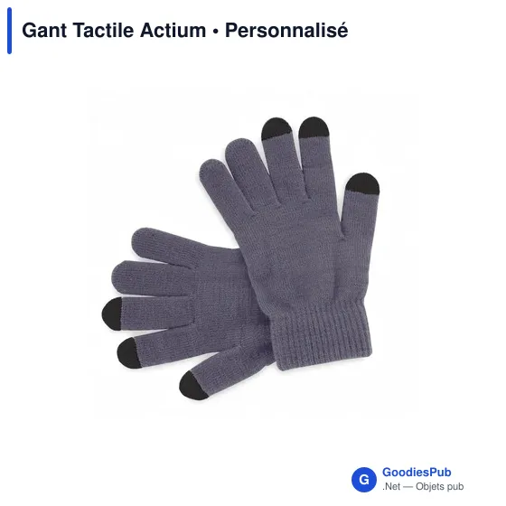 Gants tactiles personnalisables Actium avec logo - Image 1