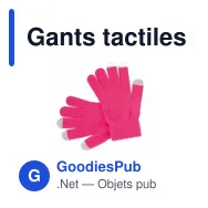 Gants tactiles personnalisables Actium avec logo - Miniature 11