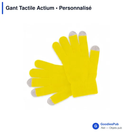 Gants tactiles personnalisables Actium avec logo - Image 3