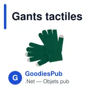 Gants tactiles personnalisables Actium avec logo - Miniature 9