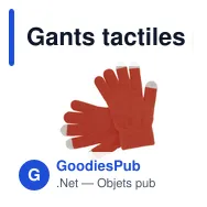 Gants tactiles personnalisables Actium avec logo - Miniature 10