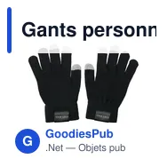 Gants personnalisables avec 3 embouts pour écran tactile - Elenaavec logo - Miniature 8