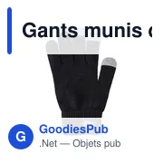 Gants tactiles personnalisables Elena avec logo - Miniature 1