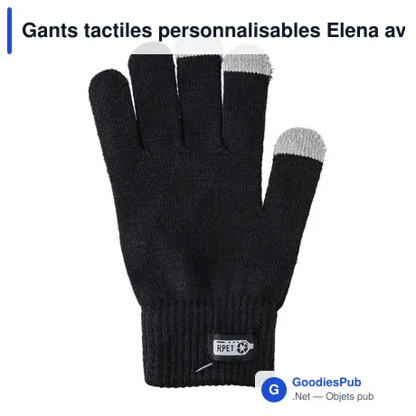 Gants tactiles personnalisables Elena avec logo
