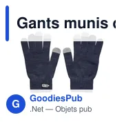 Gants tactiles personnalisables Elena avec logo - Miniature 2