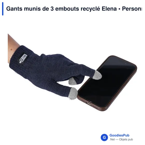 Gants tactiles personnalisables Elena avec logo - Image 12