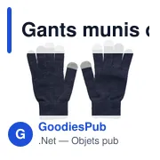 Gants tactiles personnalisables Elena avec logo - Miniature 3