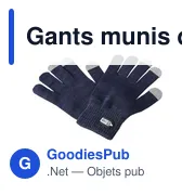 Gants tactiles personnalisables Elena avec logo - Miniature 4