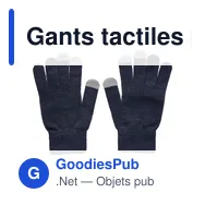 Gants tactiles personnalisables Elena avec logo - Miniature 10