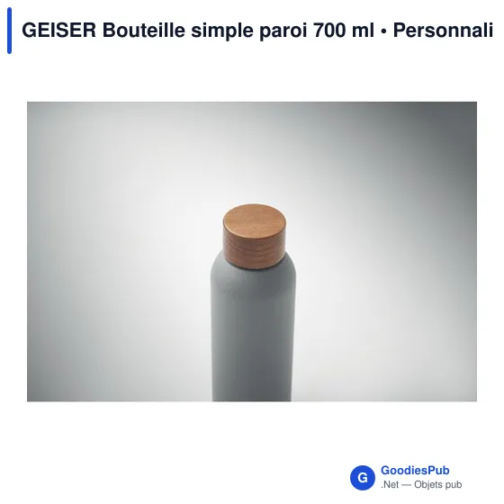 Bouteille personnalisable en acier inoxydable avec logo - GEISER 700 ml - Image 4