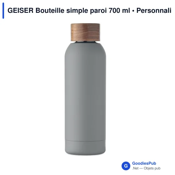 Bouteille personnalisable en acier inoxydable avec logo - GEISER 700 ml - Image 6