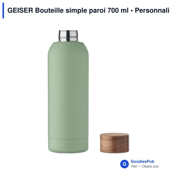 Bouteille personnalisable en acier inoxydable avec logo - GEISER 700 ml - Image 8