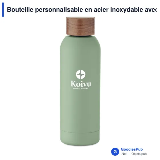 Bouteille personnalisable en acier inoxydable avec logo - GEISER 700 ml - Image 9