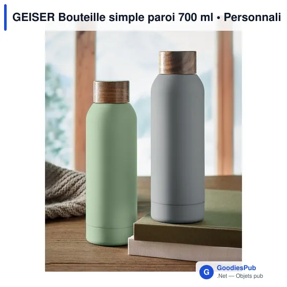 Bouteille personnalisable en acier inoxydable avec logo - GEISER 700 ml - Image 10