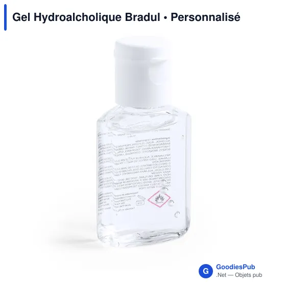 Gel hydroalcoolique personnalisable avec logo - Bradul - Image 2