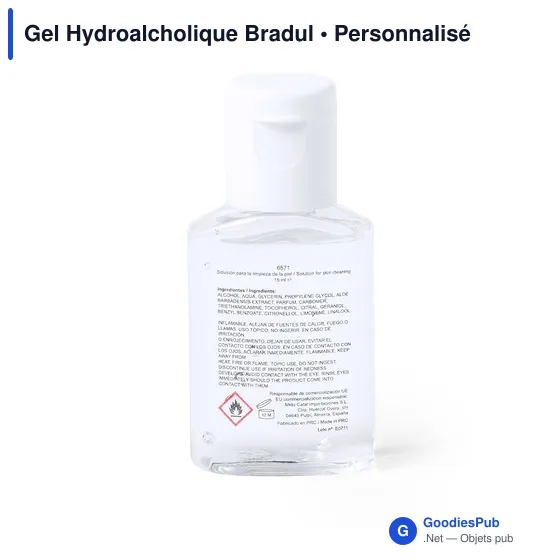 Gel hydroalcoolique personnalisable avec logo - Bradul - Image 3