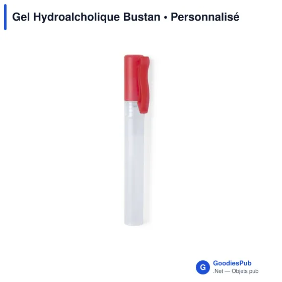 Gel hydroalcoolique personnalisable Bustan avec logo - Image 1