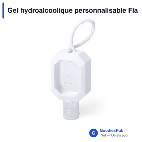 Gel hydroalcoolique personnalisable Flaix avec logo