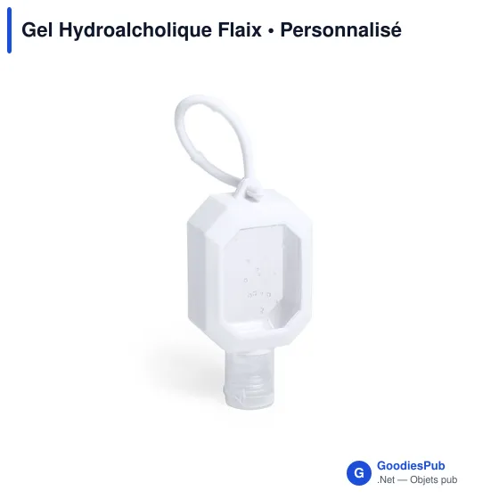 Gel hydroalcoolique personnalisable Flaix avec logo - Image 3