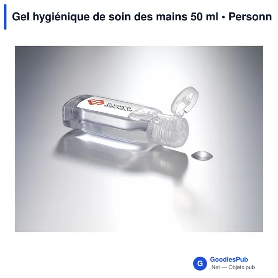 Gel hygiénique de soin des mains personnalisable avec logo - 50 ml - Image 1