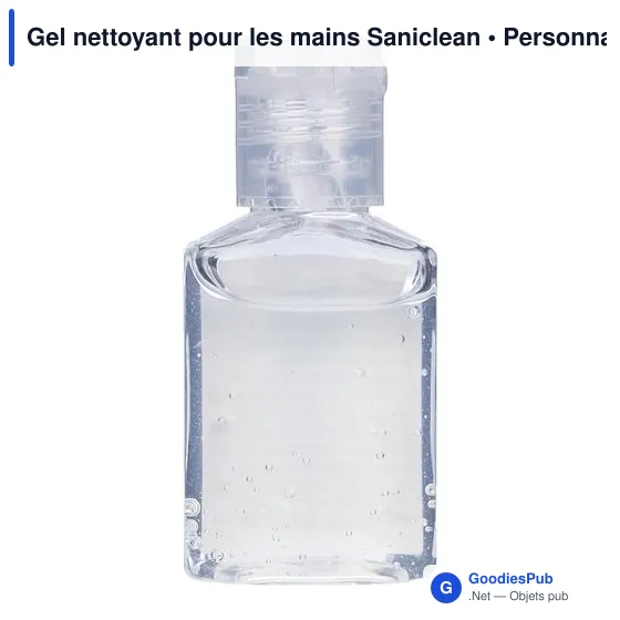 Gel antibactérien personnalisable Saniclean avec logo - Image 1