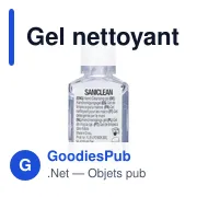 Gel antibactérien personnalisable Saniclean avec logo - Miniature 2