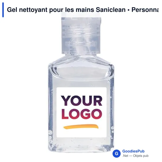 Gel antibactérien personnalisable Saniclean avec logo - Image 3