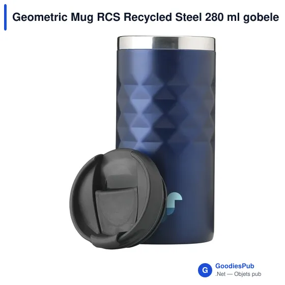 Mug isotherme personnalisable en acier inoxydable recyclé avec logo - Image 2