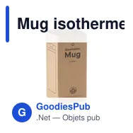 Mug isotherme personnalisable en acier inoxydable recyclé avec logo - Miniature 12