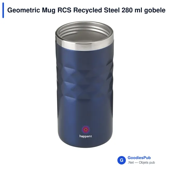 Mug isotherme personnalisable en acier inoxydable recyclé avec logo - Image 3