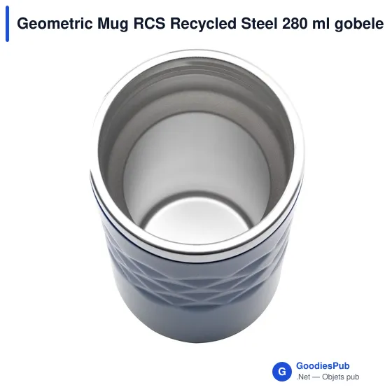 Mug isotherme personnalisable en acier inoxydable recyclé avec logo - Image 4