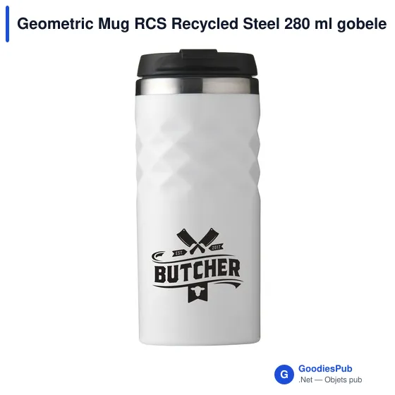 Mug isotherme personnalisable en acier inoxydable recyclé avec logo - Image 8