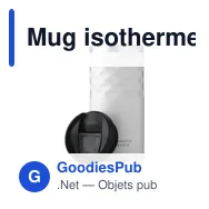Mug isotherme personnalisable en acier inoxydable recyclé avec logo - Miniature 9