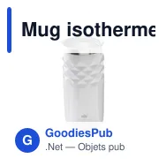 Mug isotherme personnalisable en acier inoxydable recyclé avec logo - Miniature 10