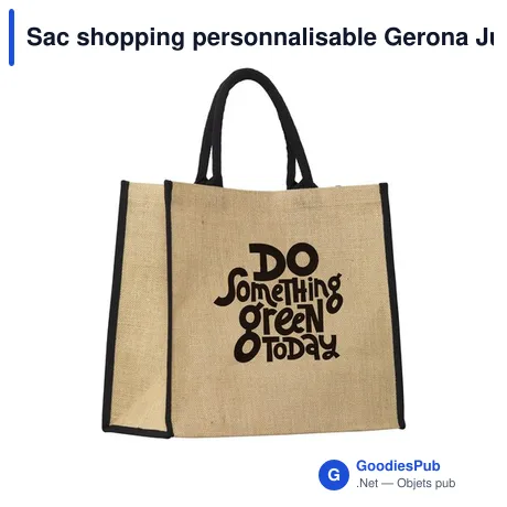 Sac shopping personnalisable Gerona Jute Shopper avec logo