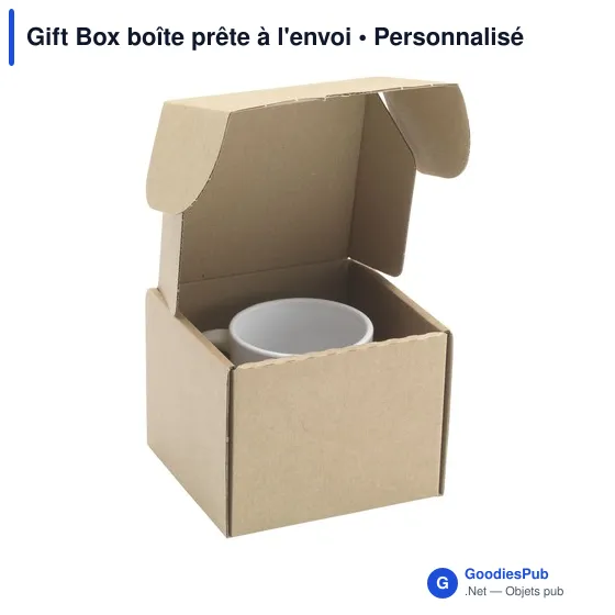 Boîte prête à l'envoi personnalisable pour objets publicitaires - Gift Boxavec logo - Image 2
