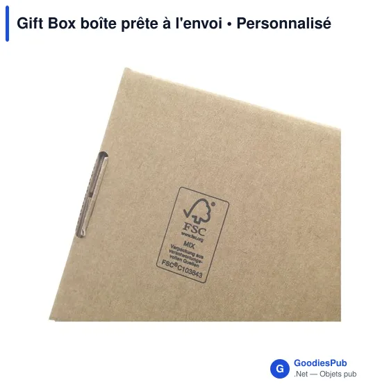 Boîte prête à l'envoi personnalisable pour objets publicitaires - Gift Boxavec logo - Image 3