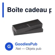 Boîte cadeau personnalisable pour stylos avec logo - Miniature 1