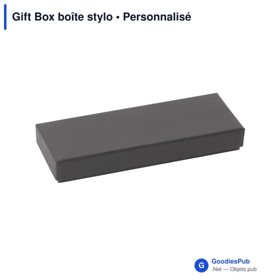 Boîte cadeau personnalisable pour stylos avec logo - Image 3