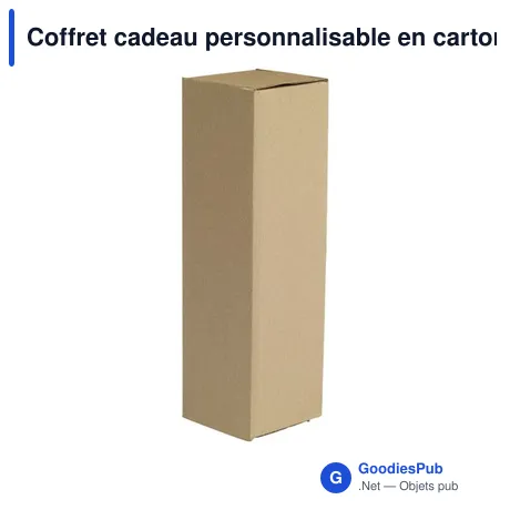 Coffret cadeau personnalisable en carton Kraft pour bouteillesavec logo