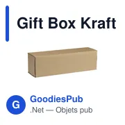 Coffret cadeau personnalisable en carton Kraft pour bouteillesavec logo - Miniature 2