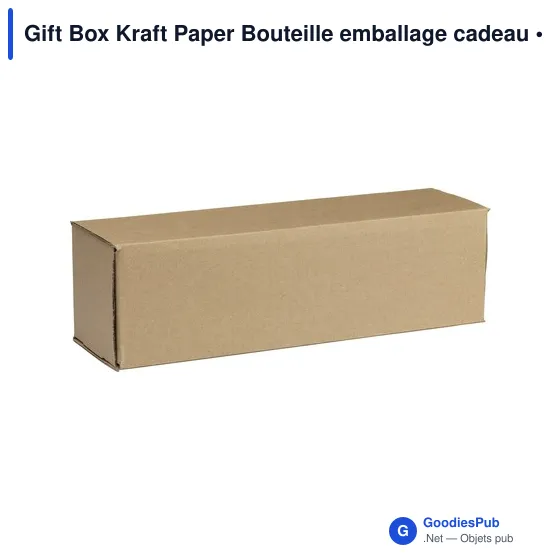 Coffret cadeau personnalisable en carton Kraft pour bouteillesavec logo - Image 2