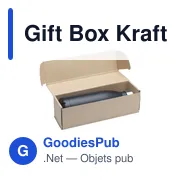 Coffret cadeau personnalisable en carton Kraft pour bouteillesavec logo - Miniature 3