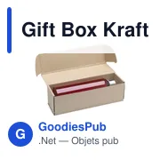 Coffret cadeau personnalisable en carton Kraft pour bouteillesavec logo - Miniature 4